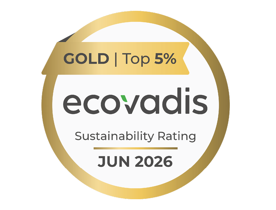 Ecolean's EcoVadis scorecard, Gold medal June 2026